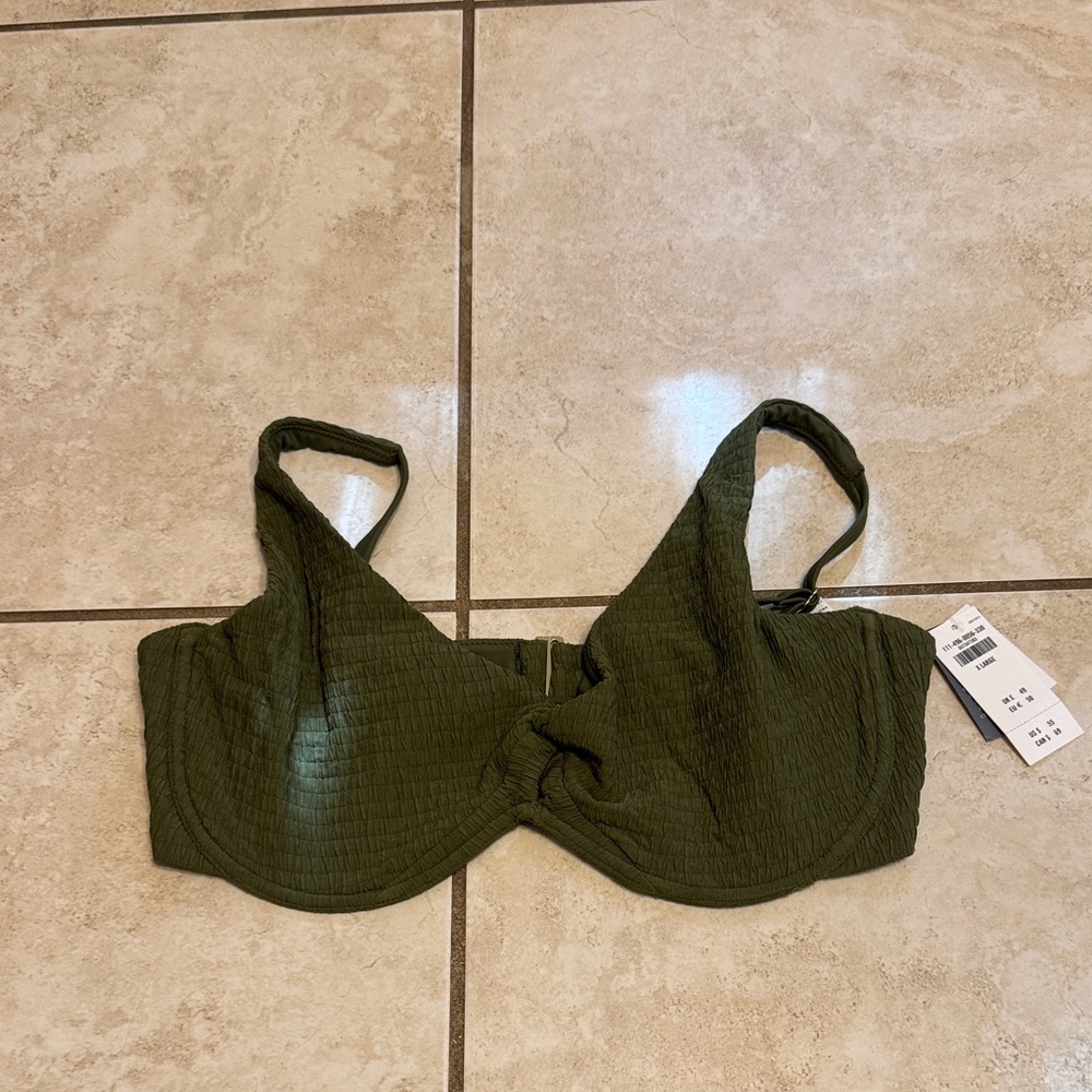 Abercrombie & Fitch Olive Bikini Top